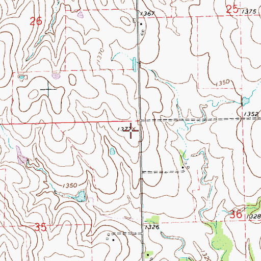 Topographic Map of Potts Landing Strip (historical), KS