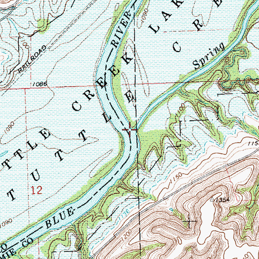 Topographic Map of Spring Creek, KS