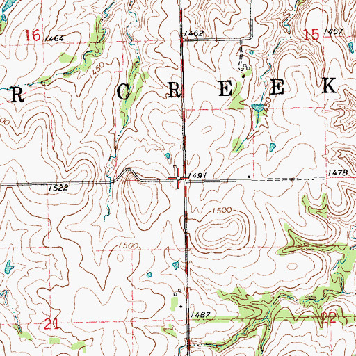 Topographic Map of Township of Clear Creek, KS