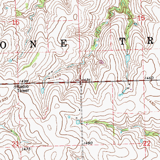 Topographic Map of Township of Lone Tree, KS