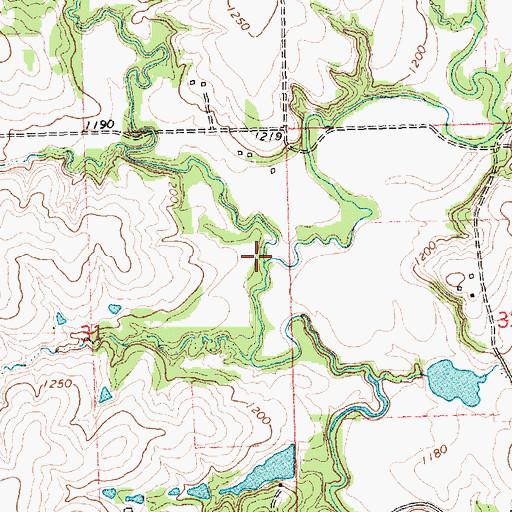 Topographic Map of Gilson Creek, KS