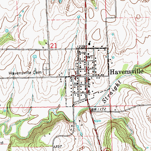 Topographic Map of Havensville, KS