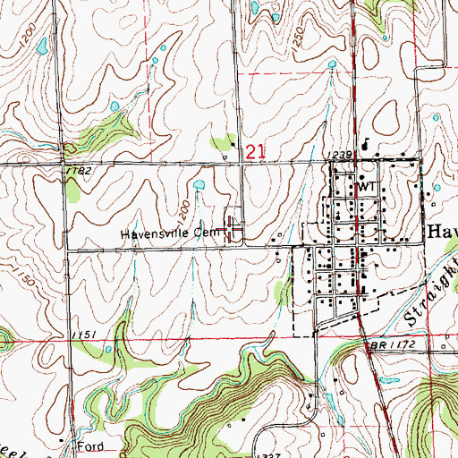Topographic Map of Havensville Cemetery, KS
