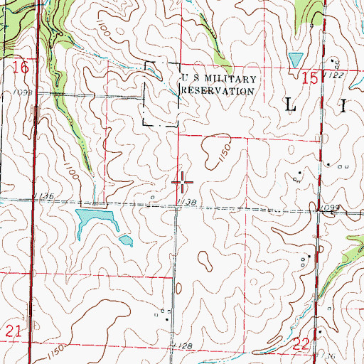 Topographic Map of Township of Liberty, KS