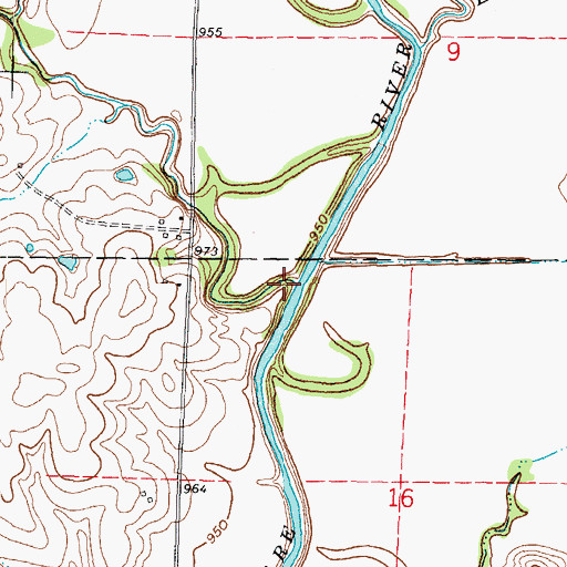Topographic Map of Negro Creek, KS