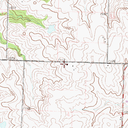 Topographic Map of Sunny Grove School, KS