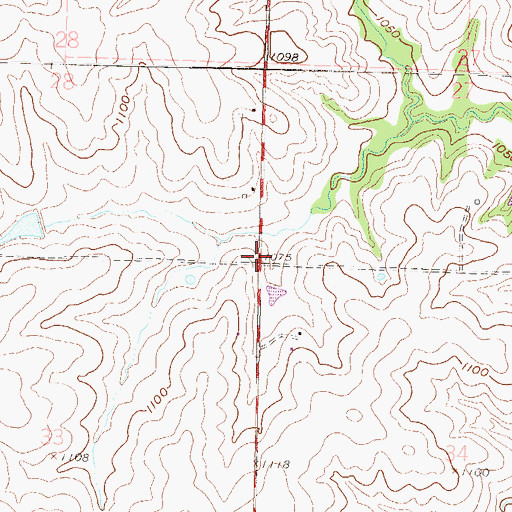 Topographic Map of Township of Benton, KS