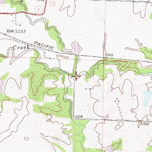 Topographic Map of Little Stranger Creek, KS