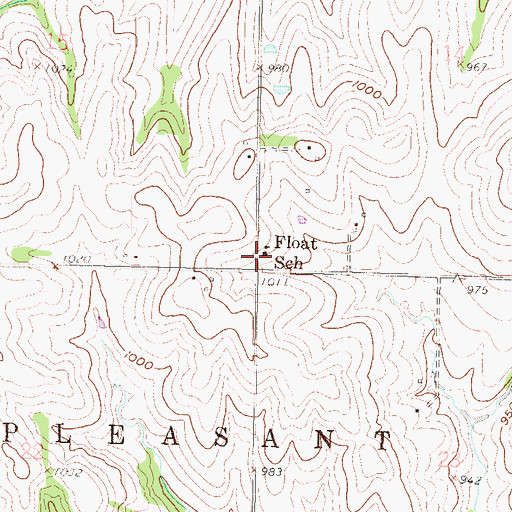 Topographic Map of Float School (historical), KS