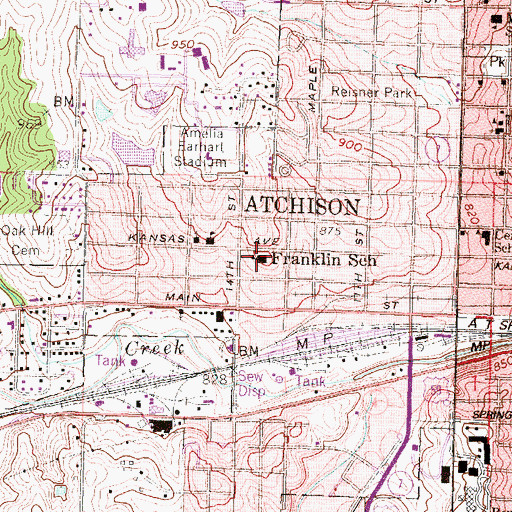 Topographic Map of Atchison Child Care Center, KS