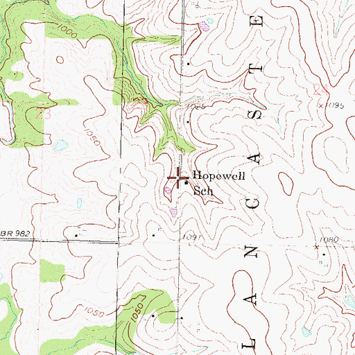 Topographic Map of Hopewell School (historical), KS