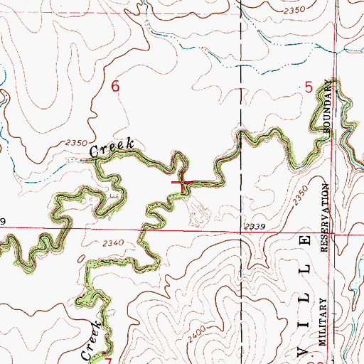 Topographic Map of Elm Creek, KS