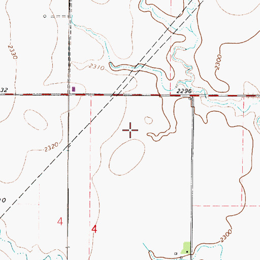 Topographic Map of Township of Wheatland, KS