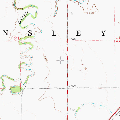 Topographic Map of Township of Kinsley, KS