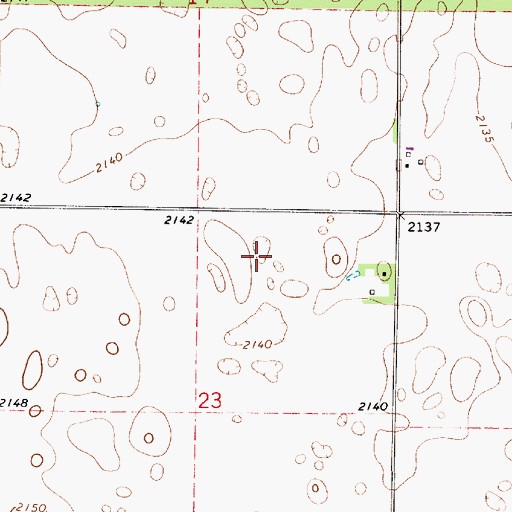 Topographic Map of Township of Wayne, KS
