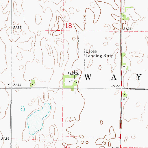 Topographic Map of Cross Landing Strip (historical), KS