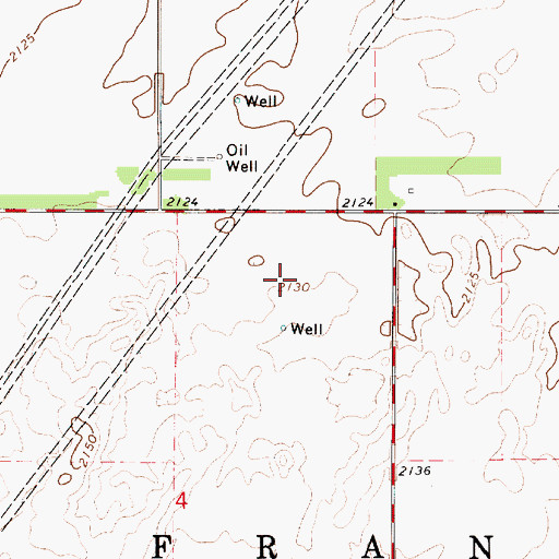Topographic Map of Township of Franklin, KS