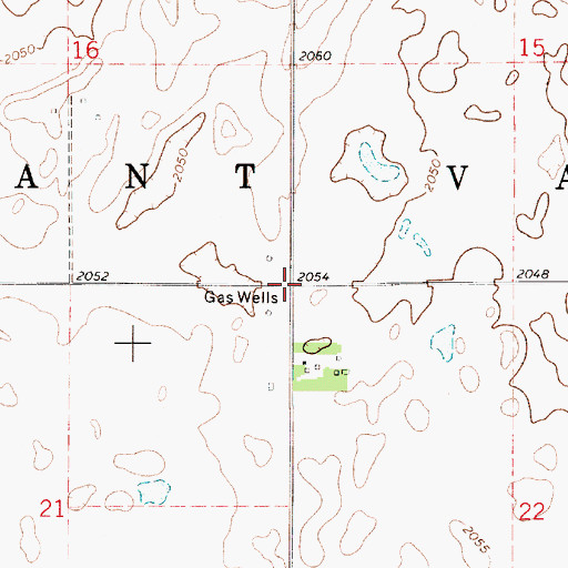 Topographic Map of Township of Pleasant Valley, KS