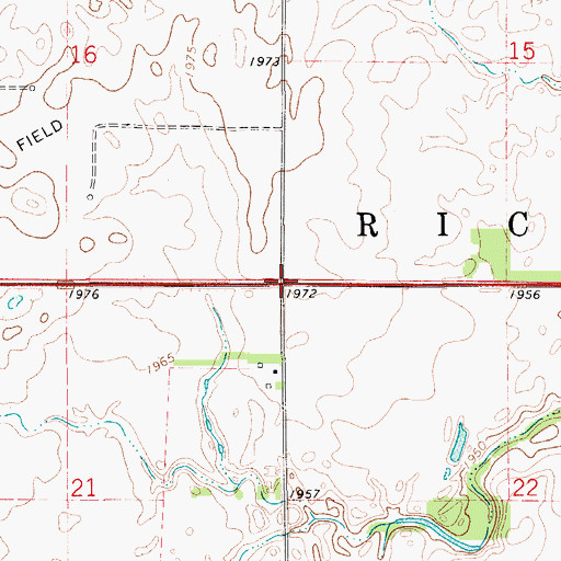 Topographic Map of Township of Richland, KS