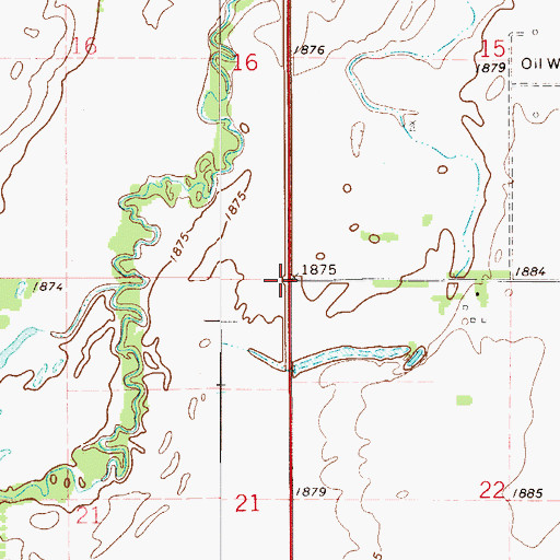 Topographic Map of Township of St. John, KS