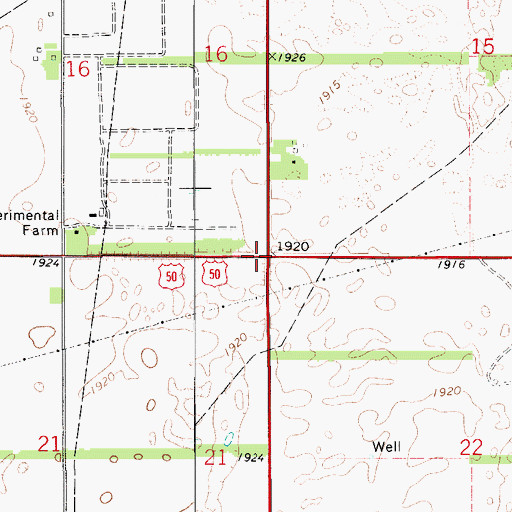 Topographic Map of Township of Ohio, KS