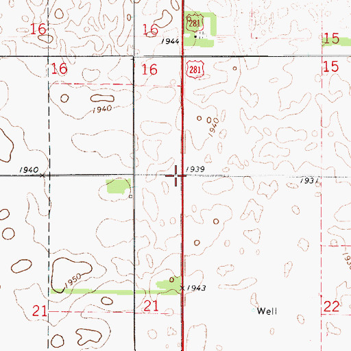 Topographic Map of Township of Rose Valley, KS