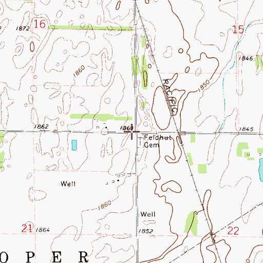 Topographic Map of Township of West Cooper, KS