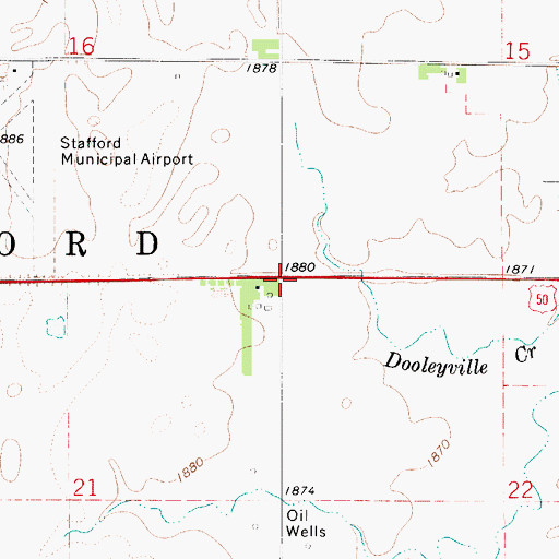 Topographic Map of Township of Stafford, KS