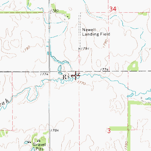 Topographic Map of Dooleyville Creek, KS