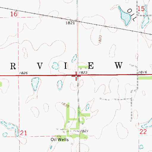 Topographic Map of Township of Fairview, KS