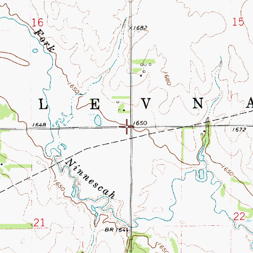 Topographic Map of Township of Plevna, KS