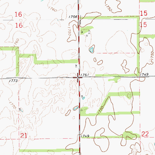 Topographic Map of Township of Grove, KS