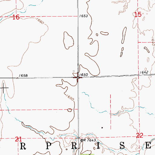 Topographic Map of Township of Enterprise, KS