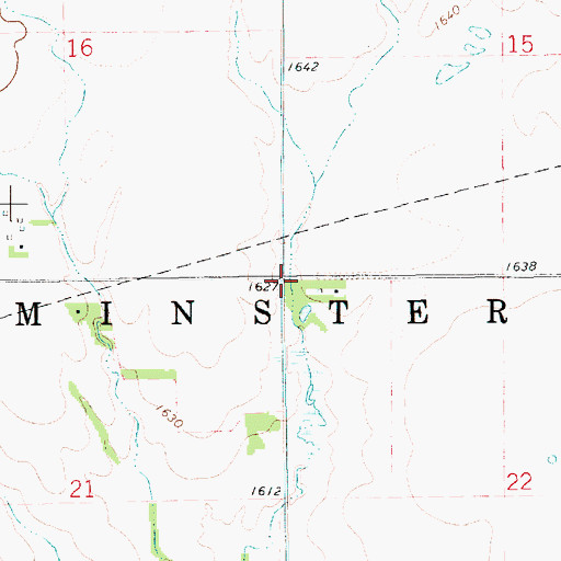 Topographic Map of Township of Westminster, KS