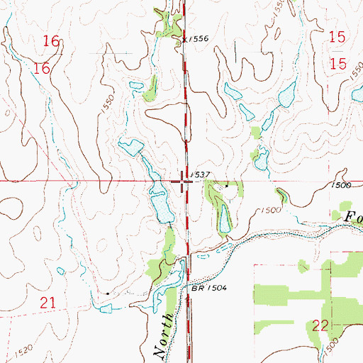 Topographic Map of Township of Troy, KS