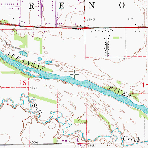 Topographic Map of Township of Reno, KS