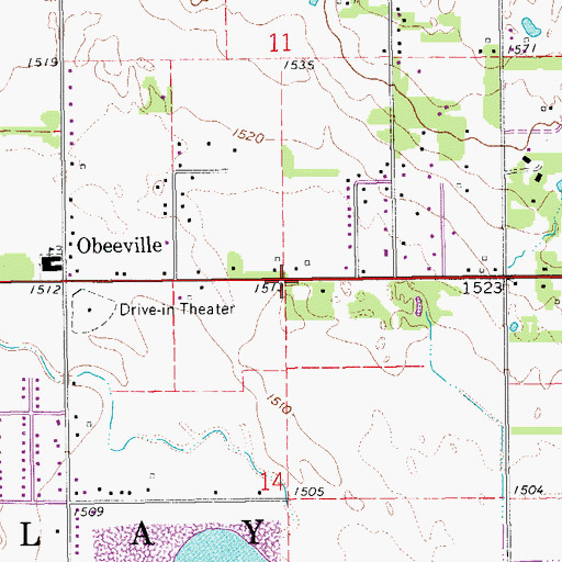 Topographic Map of Township of Clay, KS