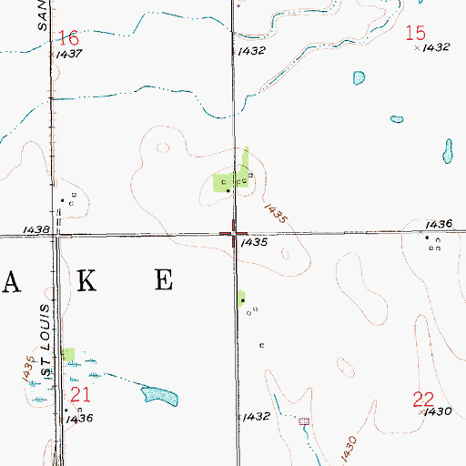 Topographic Map of Township of Lake, KS