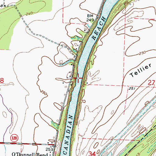 Topographic Map of Canadian Reach, AR