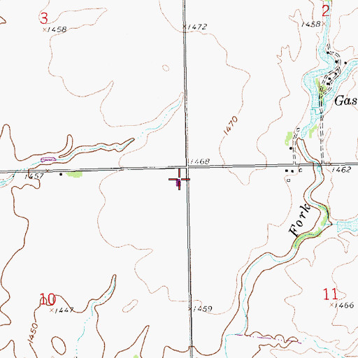 Topographic Map of Norris School (historical), KS