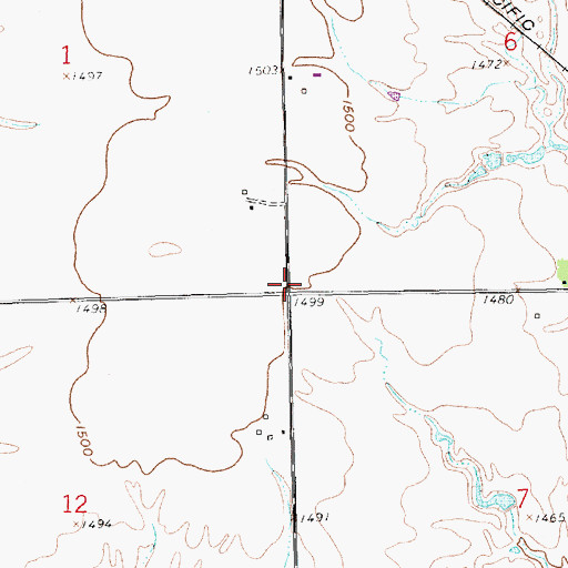 Topographic Map of Mclains School (historical), KS