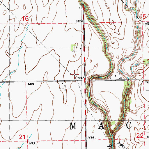 Topographic Map of Township of Macon, KS