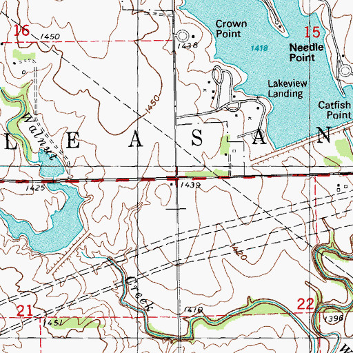 Topographic Map of Township of Pleasant, KS