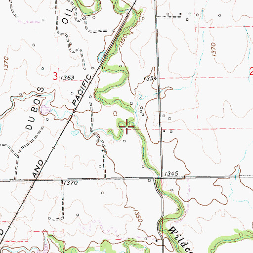 Topographic Map of Sand Creek, KS