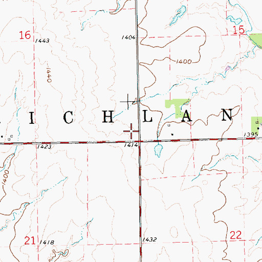 Topographic Map of Township of Richland, KS