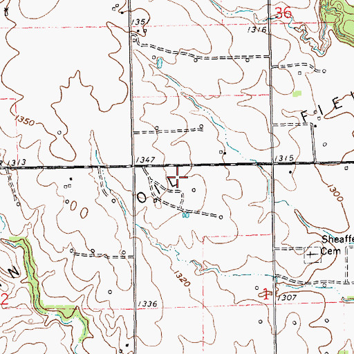 Topographic Map of Potwin Oil Field, KS