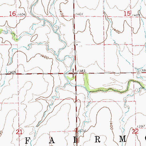 Topographic Map of Township of Fairmount, KS