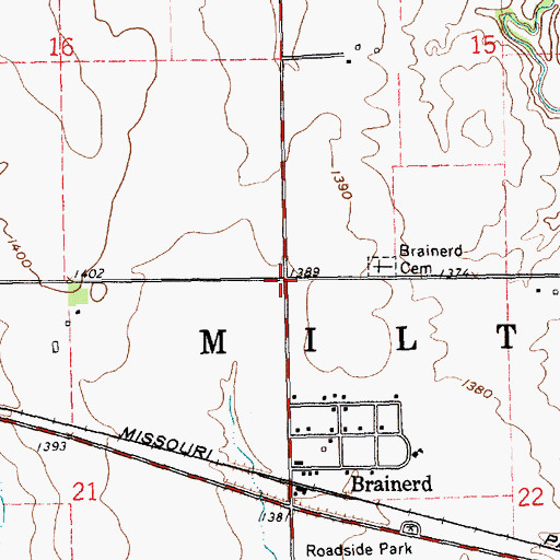 Topographic Map of Township of Milton, KS
