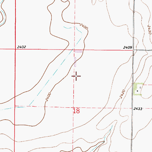 Topographic Map of Township of Spearville, KS