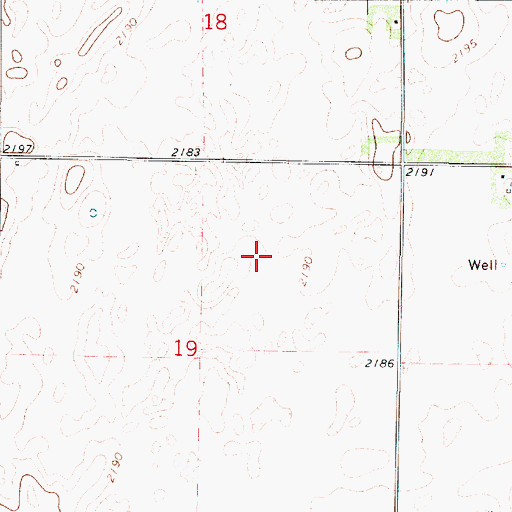 Topographic Map of Township of North Brown, KS